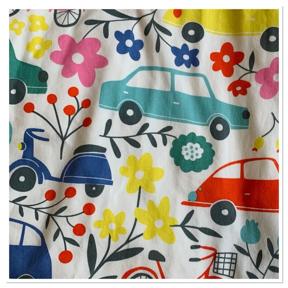 Mini Boden Cars And Florals Dress Multicolor Size 7-8Y